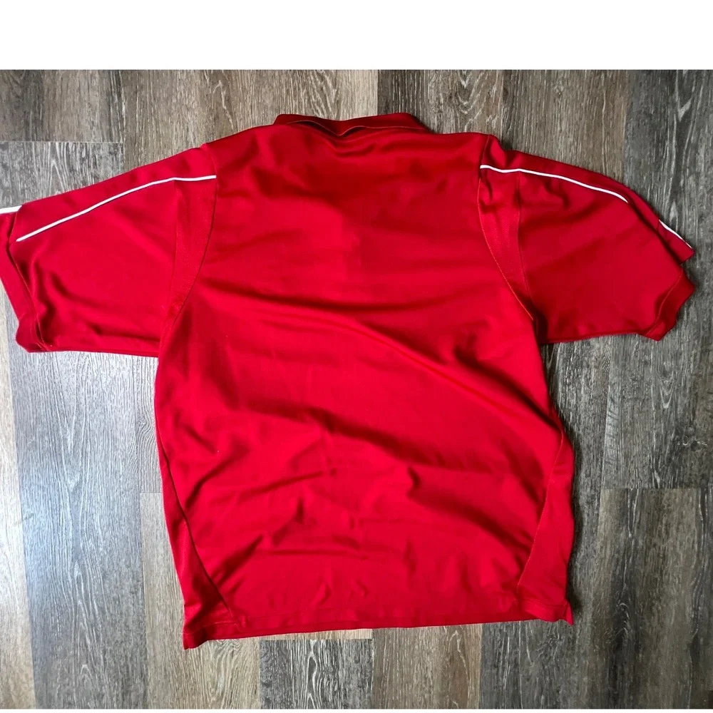Adidas Polo Shirt Mens XL Red UWA Football Short Sleeve Athletic Collegiate